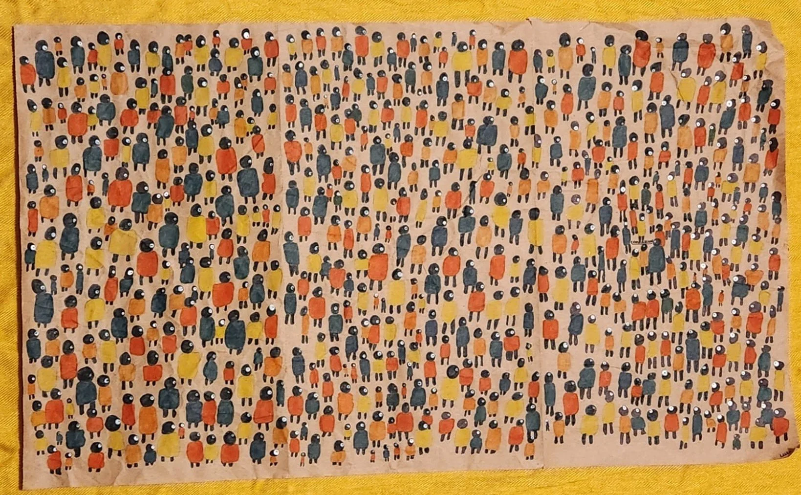 finding compassion - reclaimed paper, ink, markers