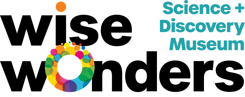 Colorful circular logo for the Science + Discovery Museum with text on the right.