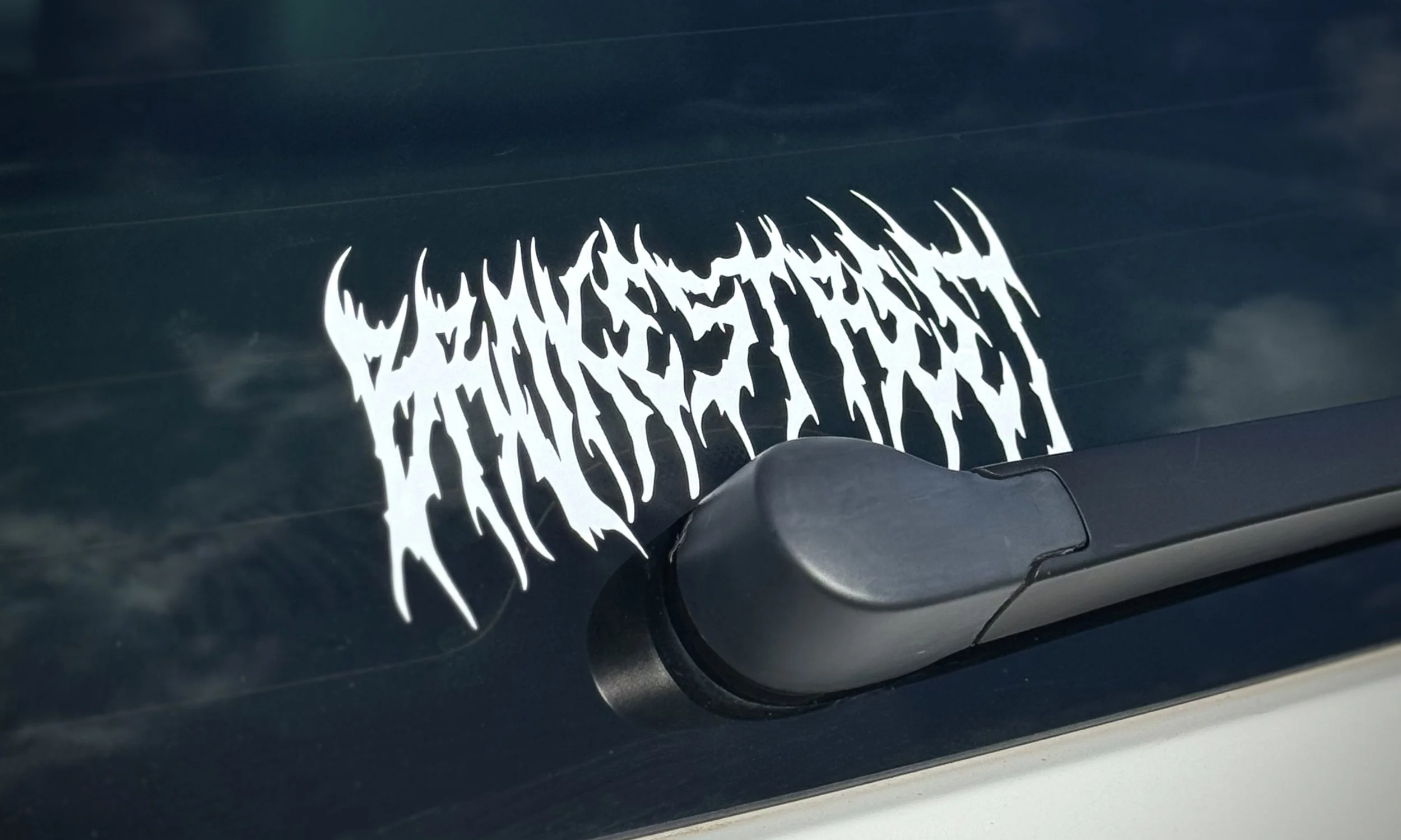 'BROKESTREET'  Black Metal Wiper Tag