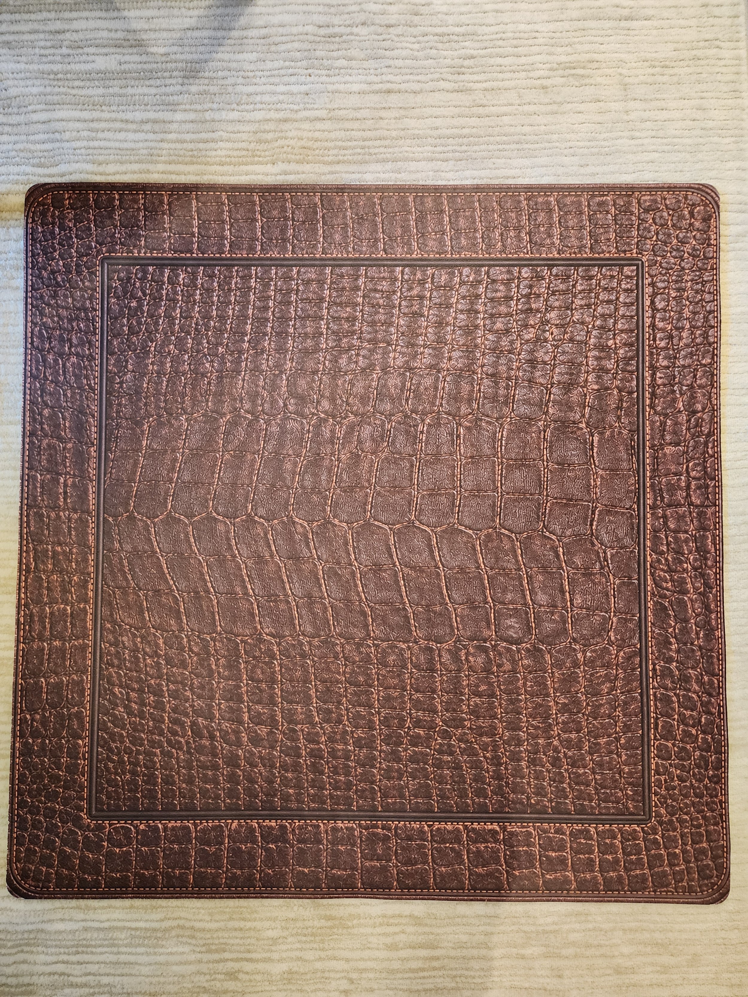 Chocolate Leatherette mat - Pre order