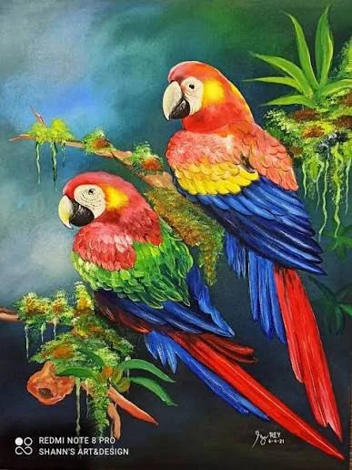 Acrylic & Glitter Animal Painting