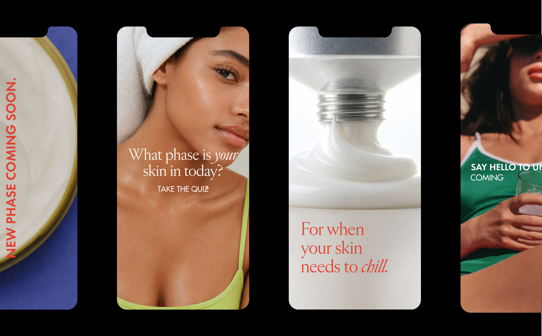 A skincare brand's social media graphic templates.