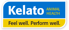Kelato Animal Health logo with the slogan 'Feel well. Perform well.'