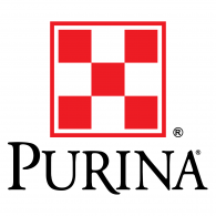 Purina logo featuring a red checkered square and the brand name Purina below.