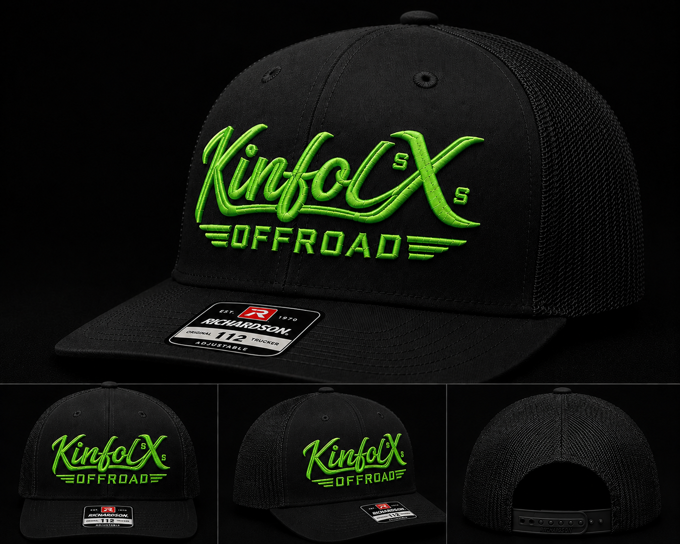 Black with Green Logo