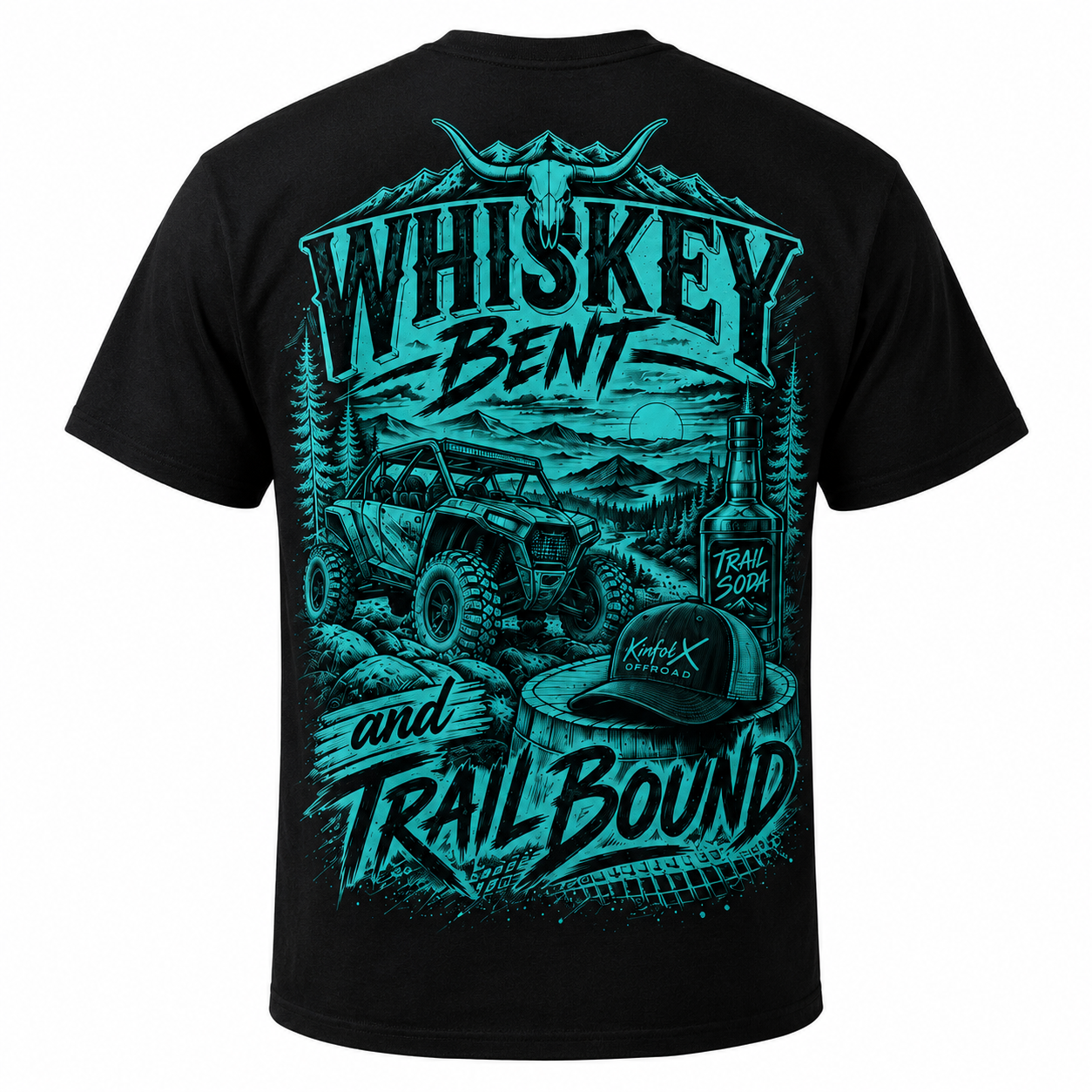 Whiskey Bent -Black/Turquoise
