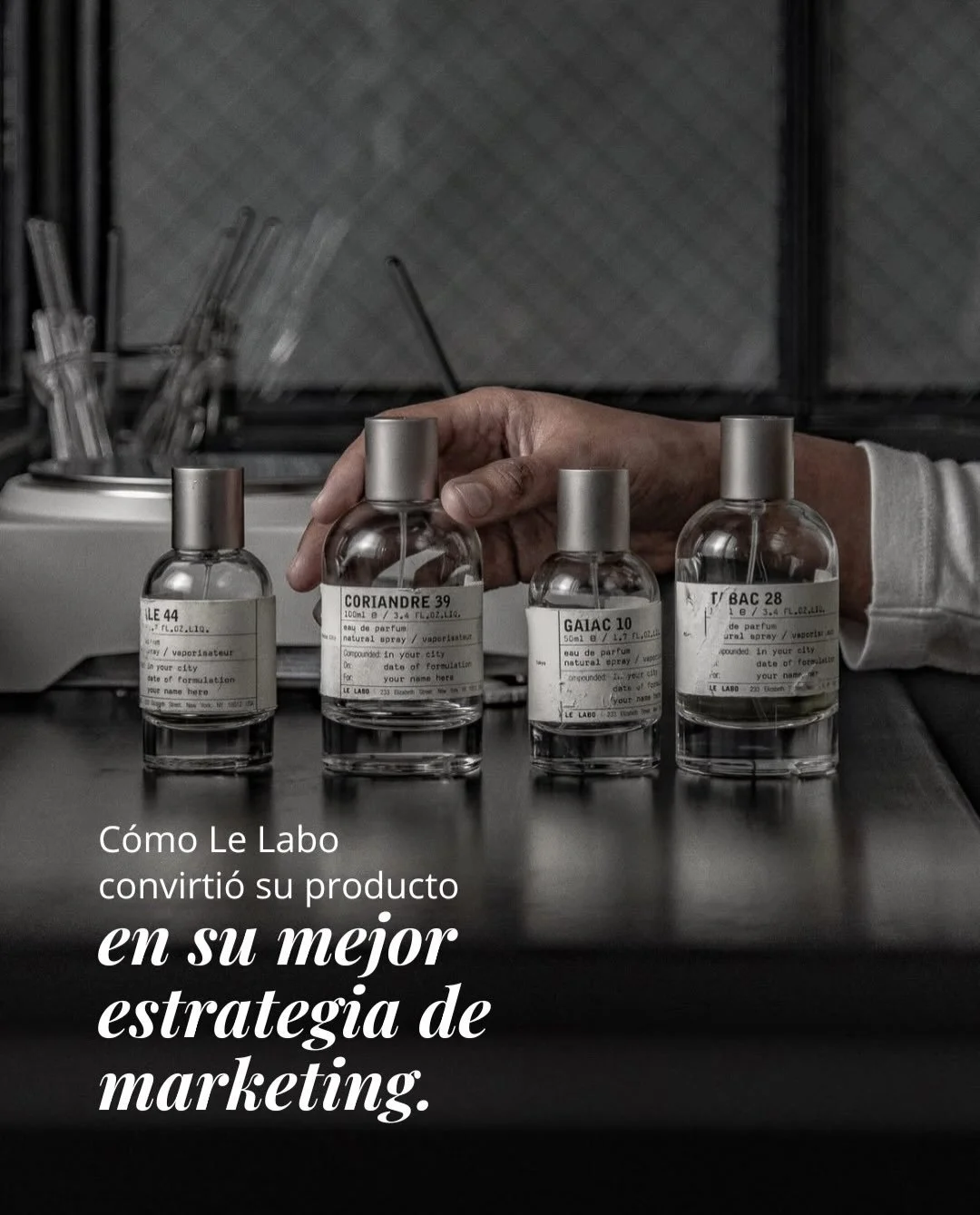 Le Labo no invierte en publicidad masiva, y aun as&iacute; lidera la perfumer&iacute;a de nicho. 🪻

Su crecimiento no depende del alcance, sino de cuatro elementos que trabajan siempre juntos: h&eacute;roe de marca, personalizaci&oacute;n, exclusivi