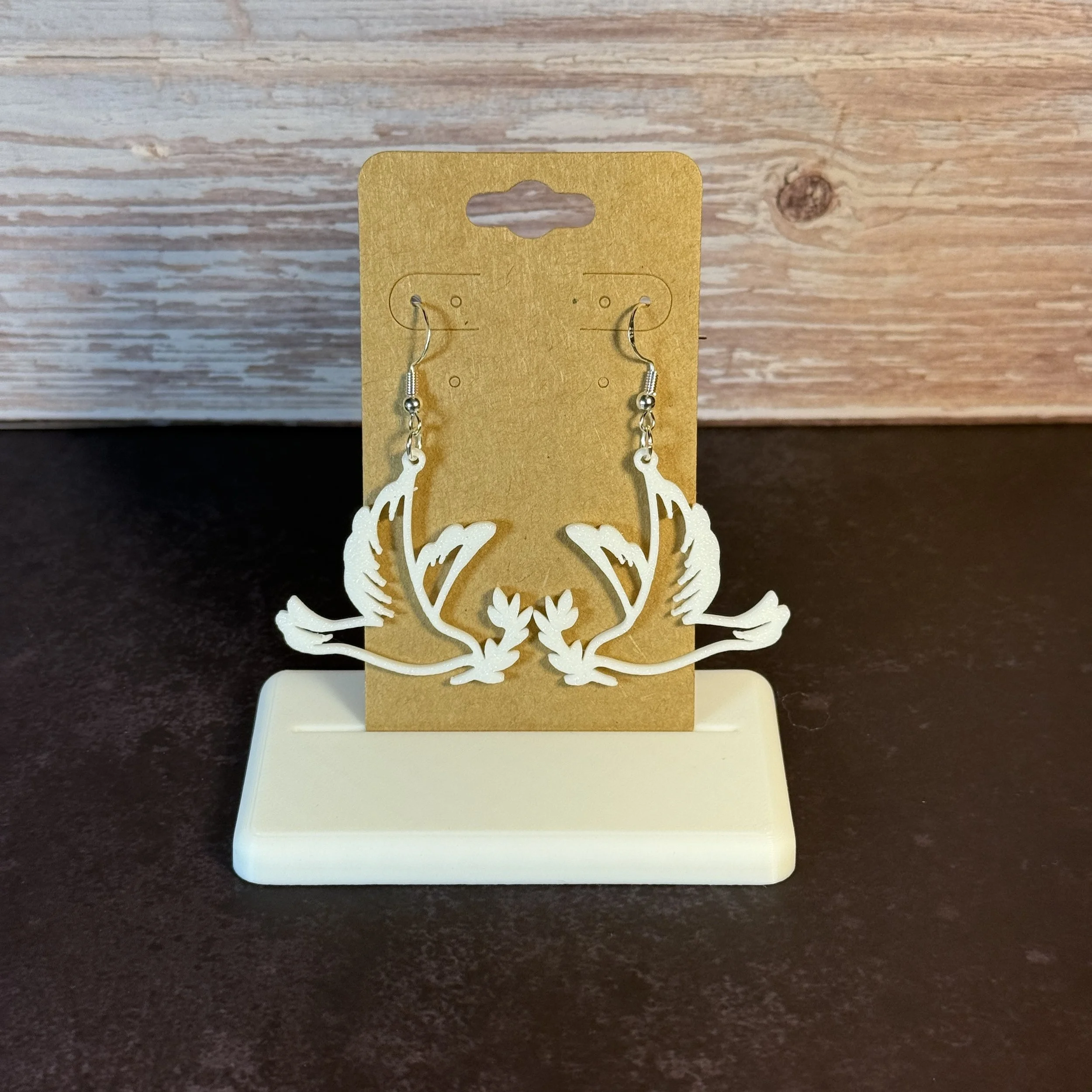 Minimal Doves with Olive Branches Earrings