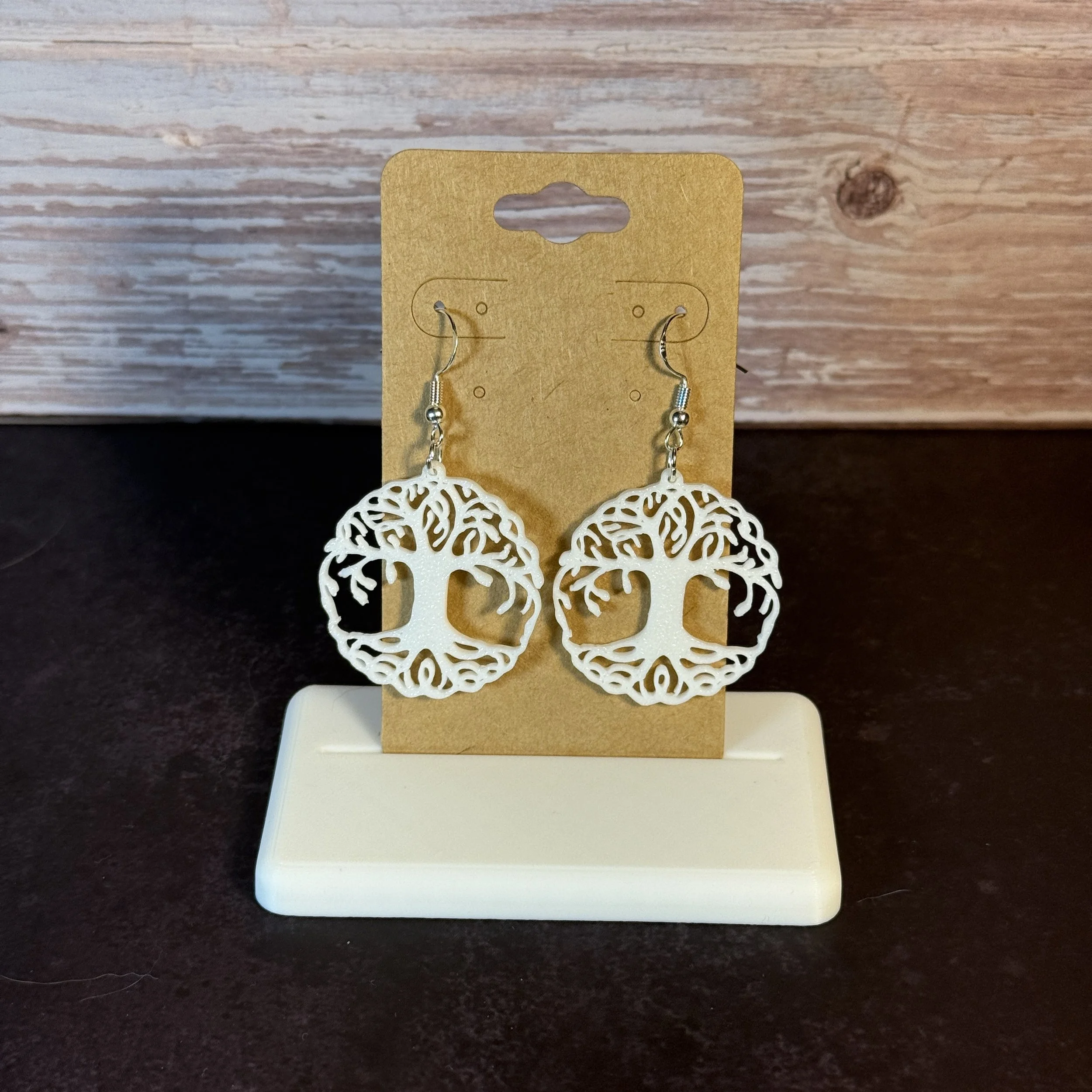 Tree of Life Circle Earrings