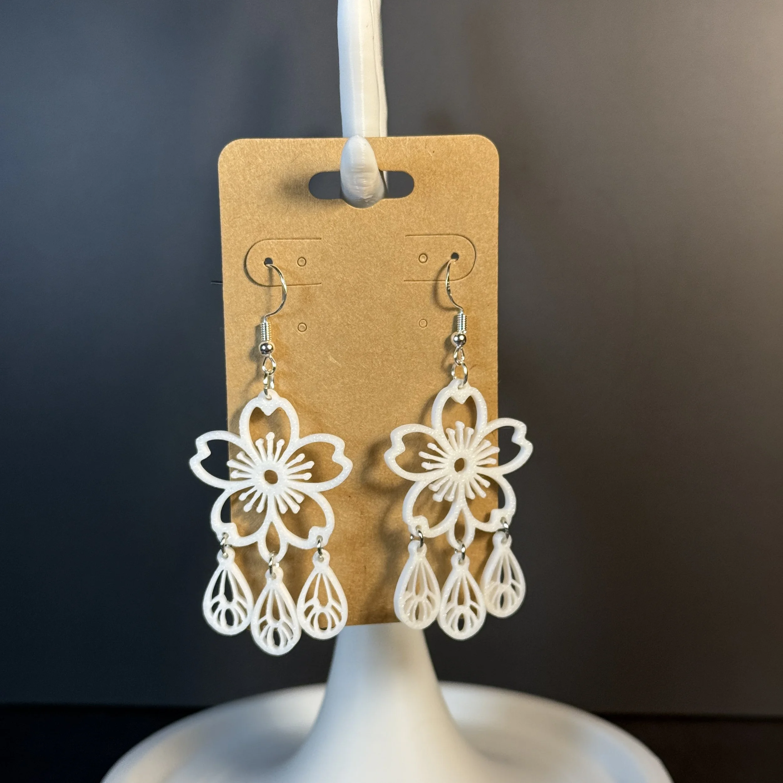 Flower with Hanging Petals Earrings