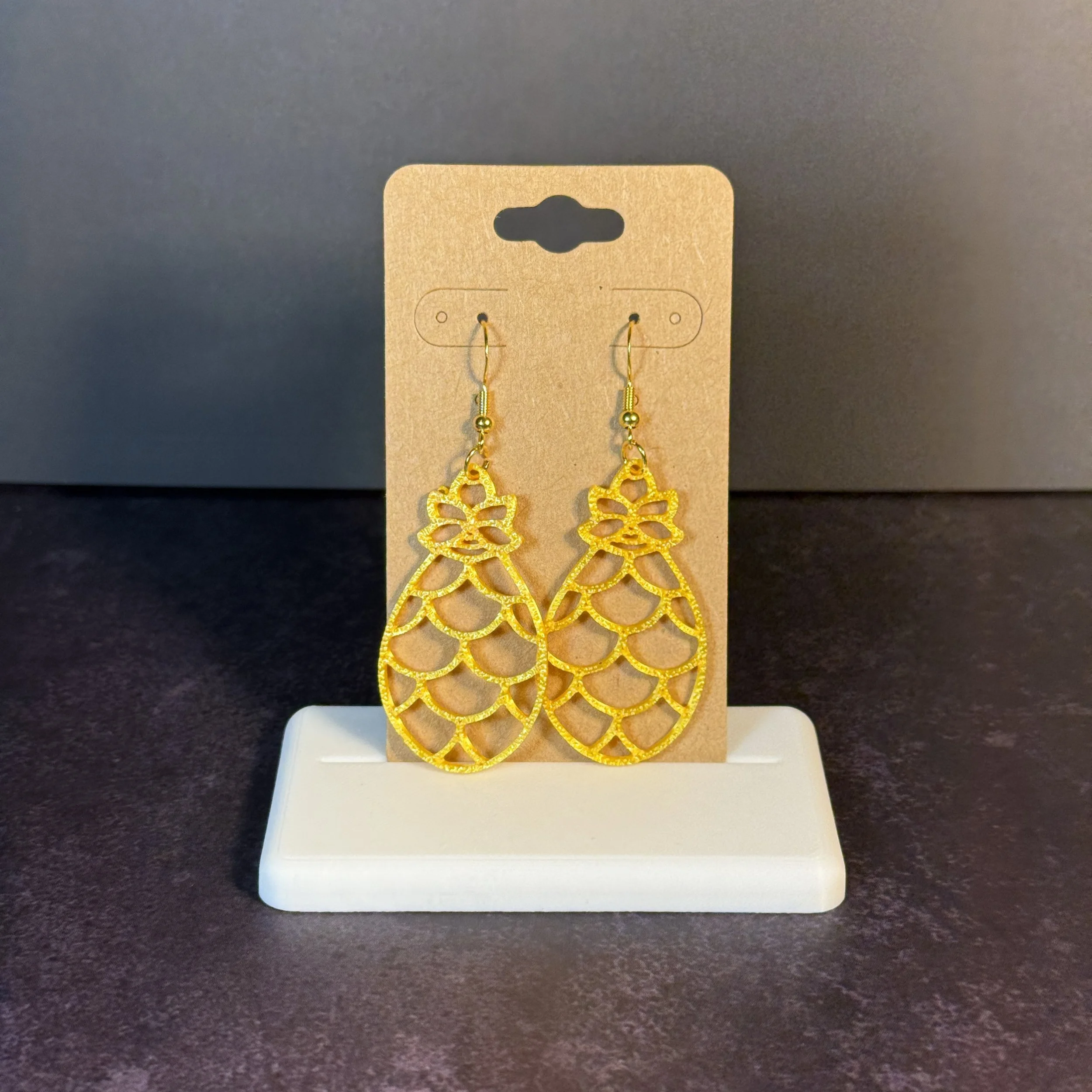 Fish Scale Pineapple Earrings