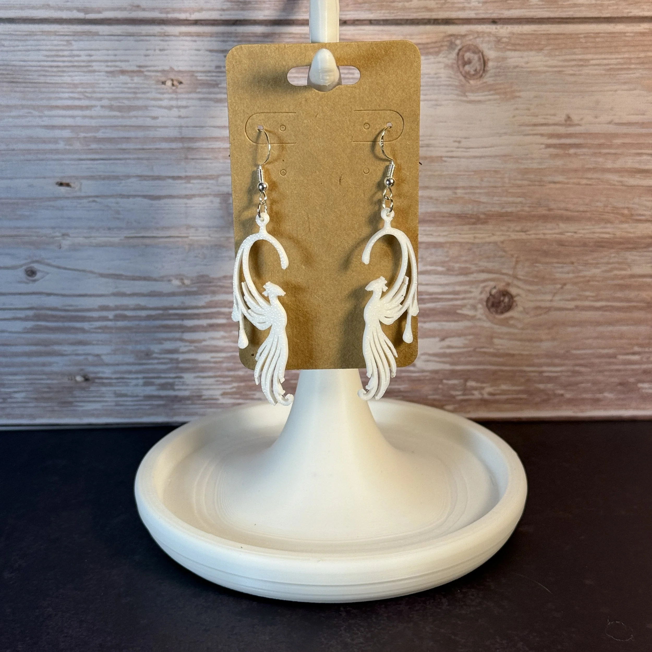 Minimal Elegant Peacock Earrings