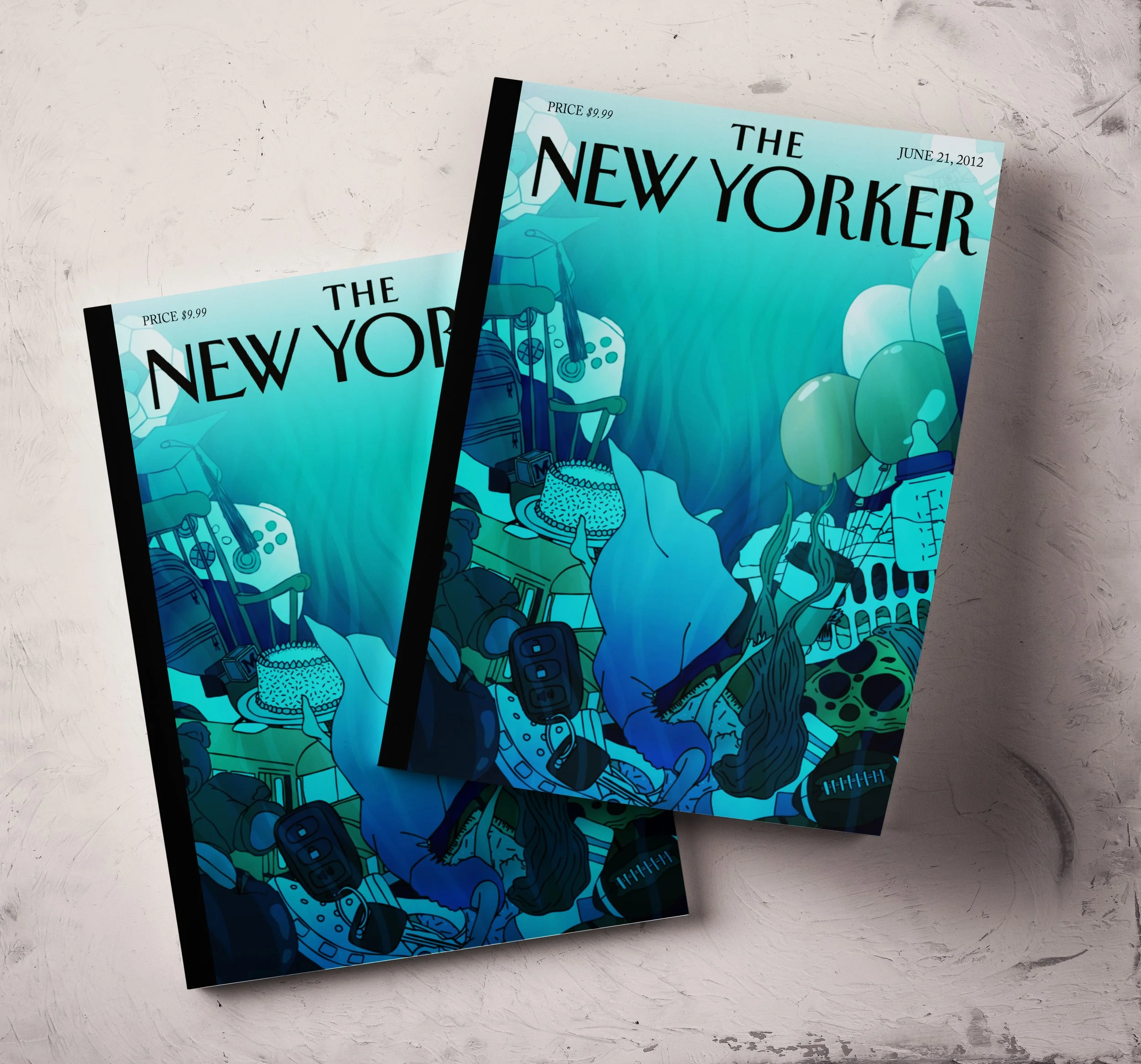 New Yorker Cover, Drowning in Motherhood
