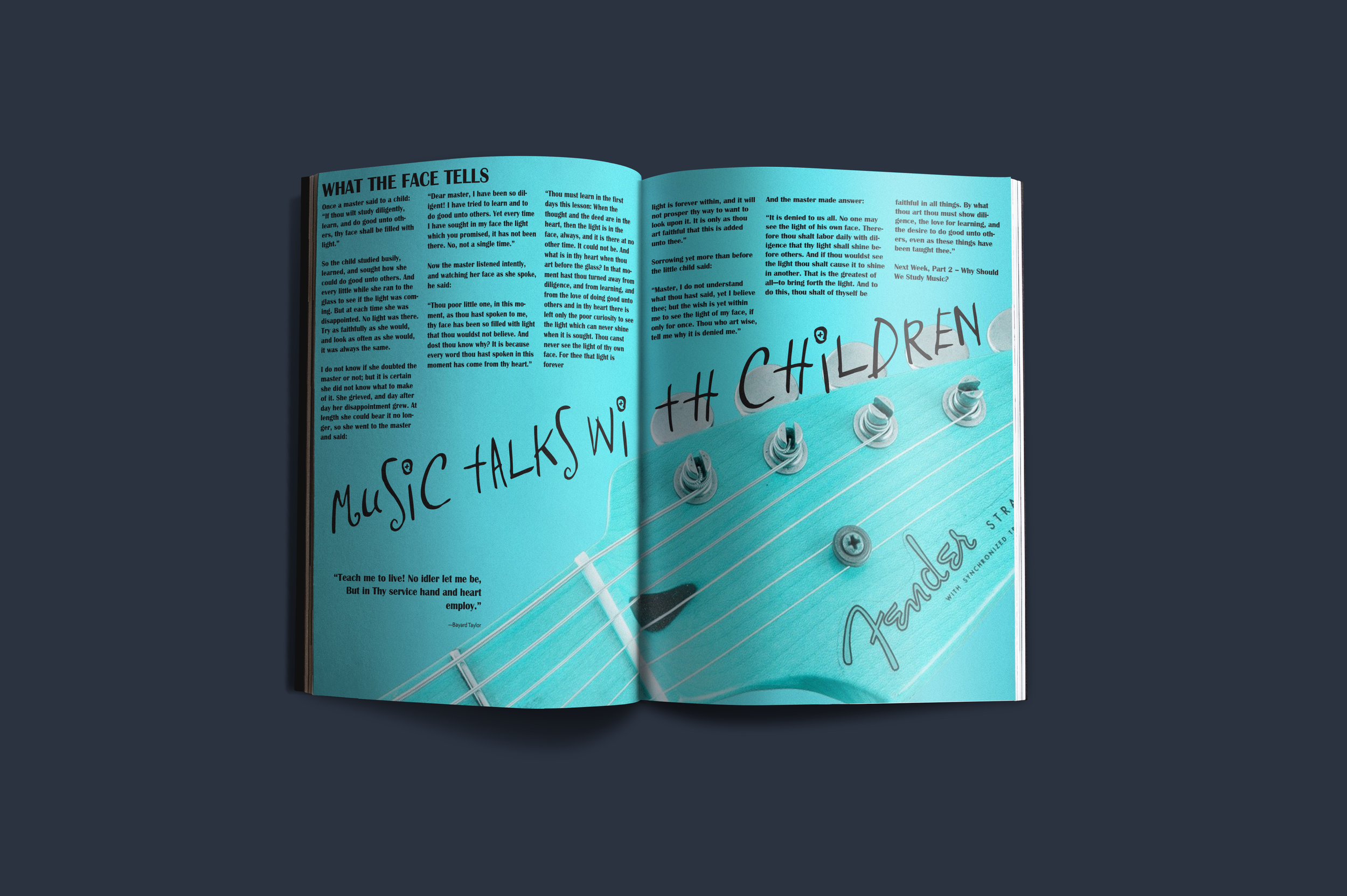 Music Talks With Children Magazine Spread Design