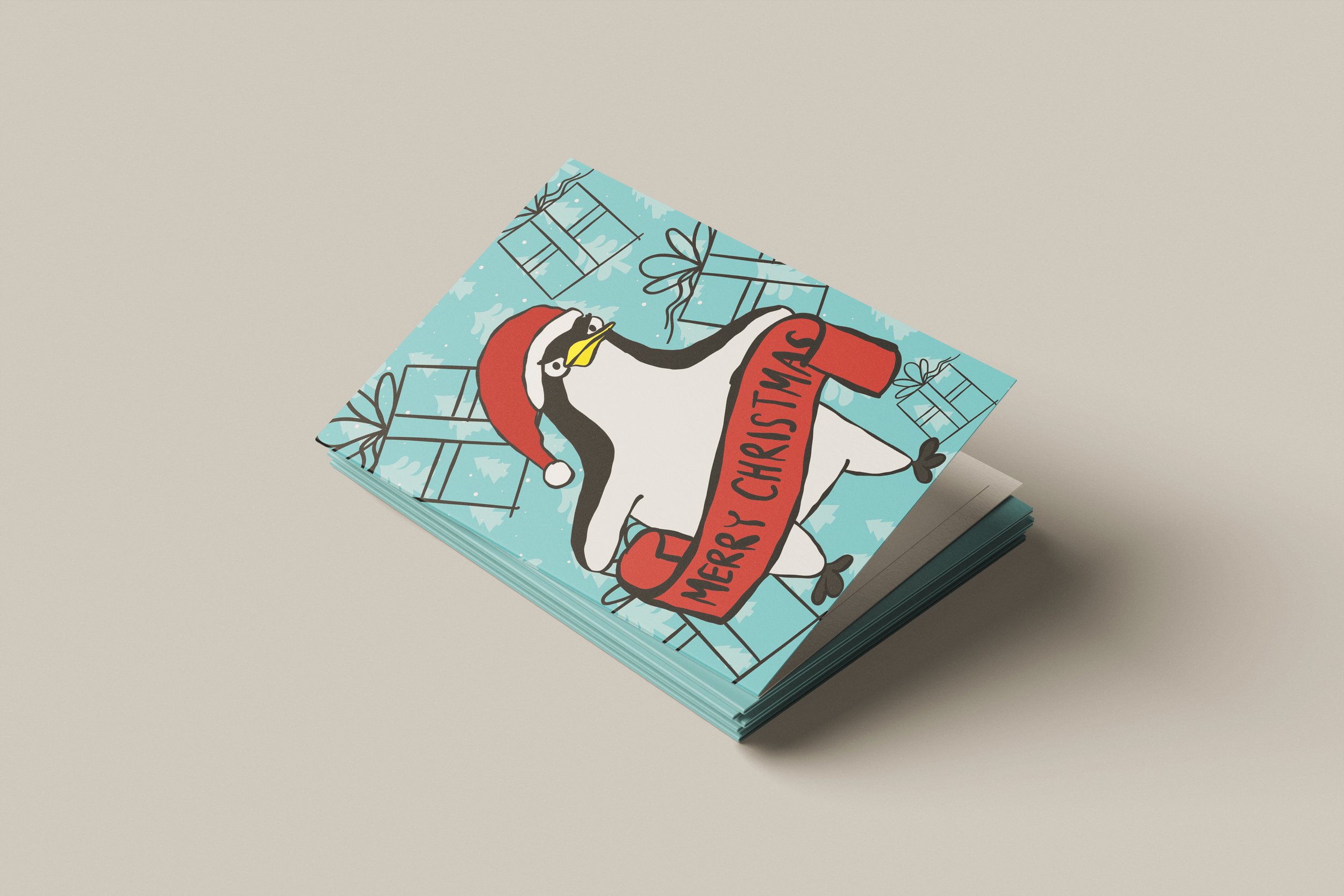 Grumpy Penguin Card