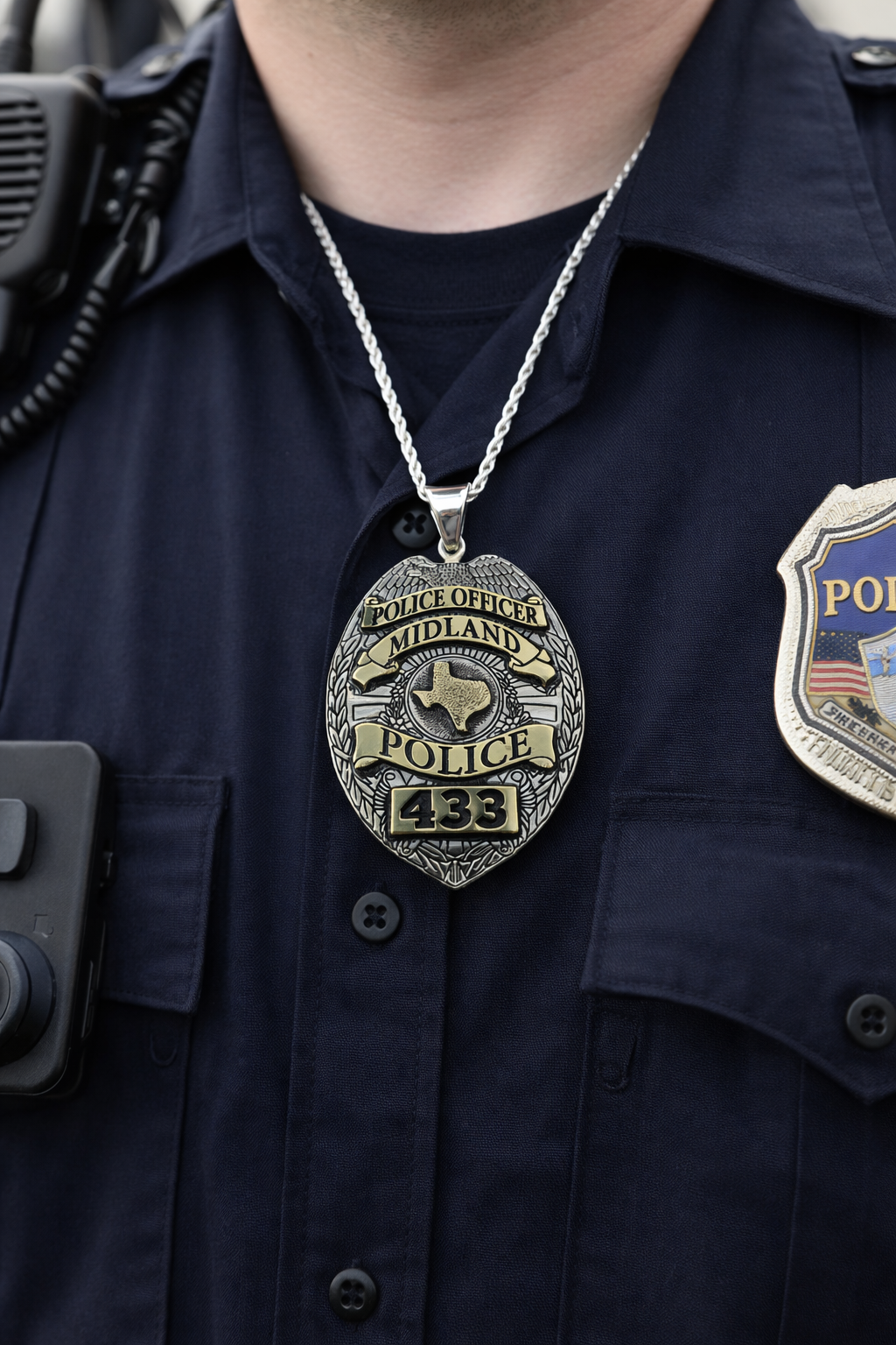 Midland police officer badge pendant..png