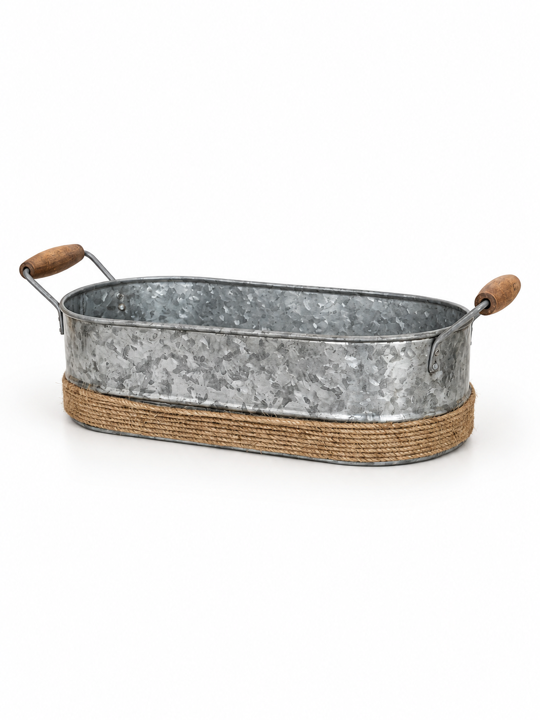 Small Oval Planter Bucket with Handles