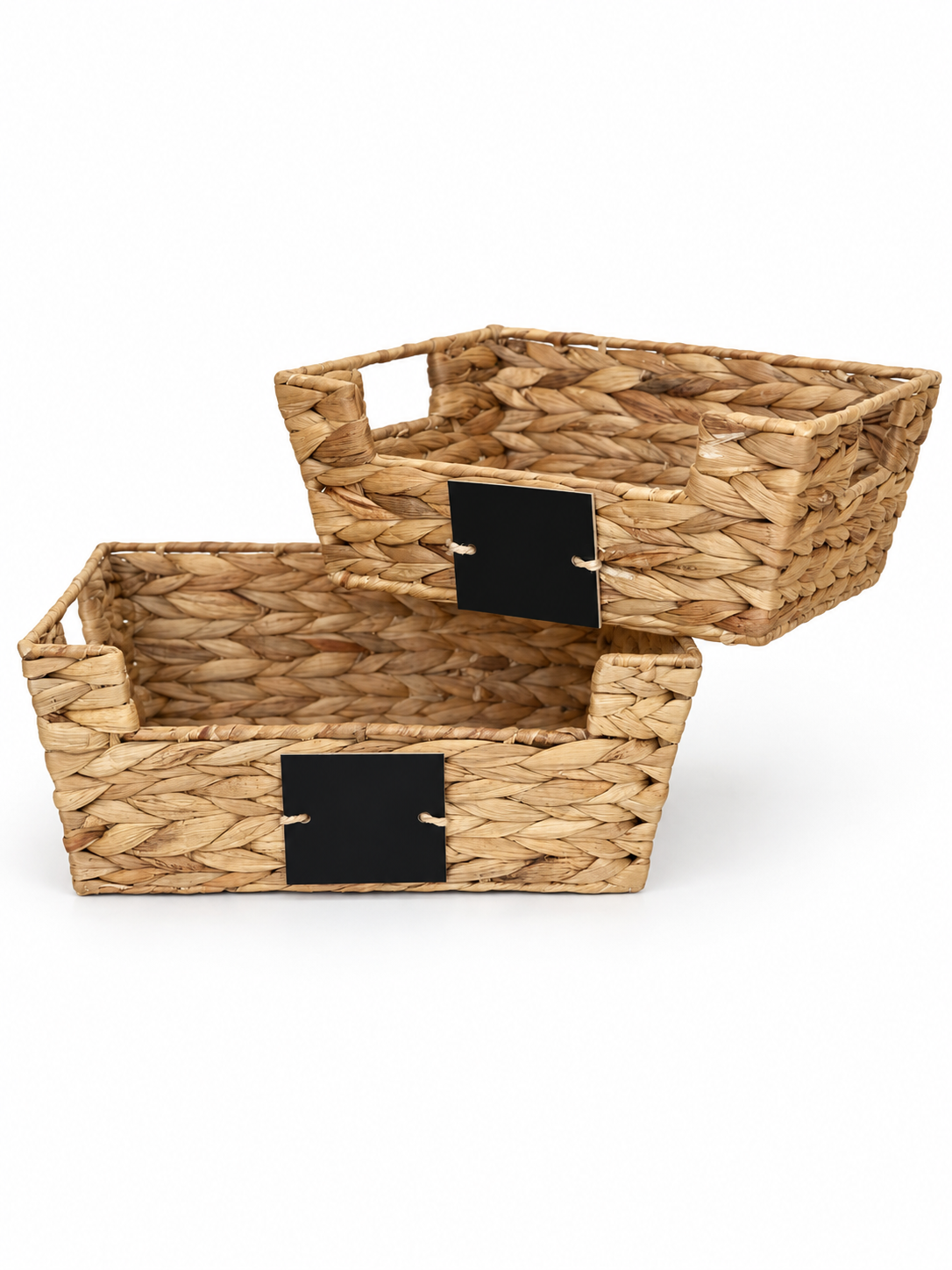 Wicker Storage with Chalkboard Label