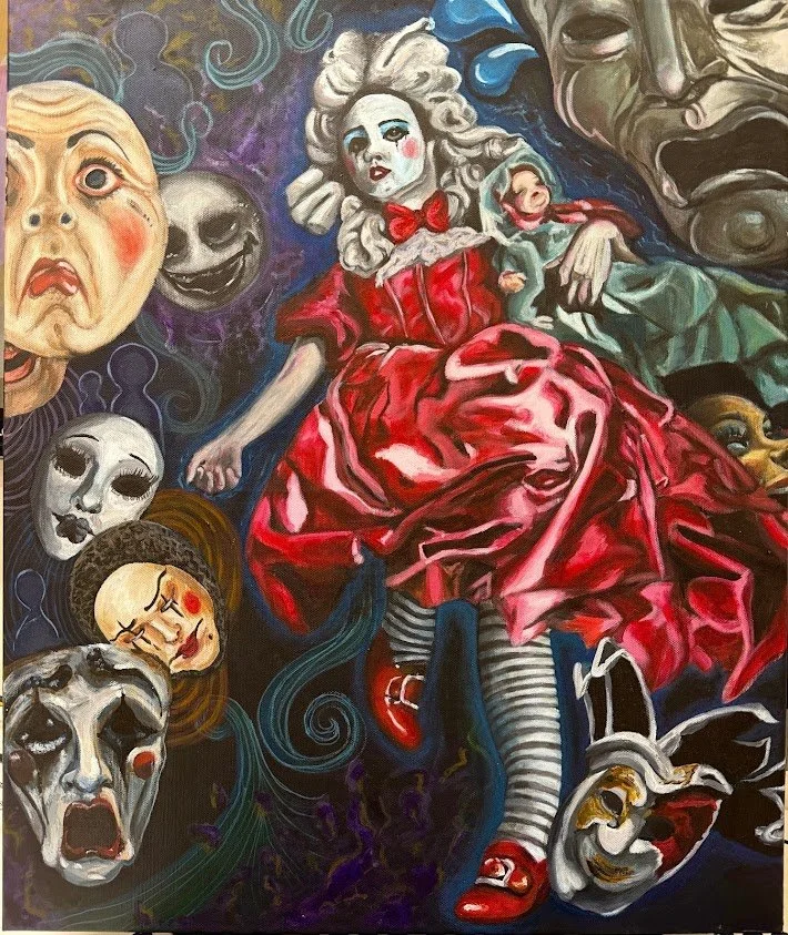 UlemjBoldbaatar_16_TheMourningMothersMask _AcrylicOnCanvas_18x24in_$600.jpg