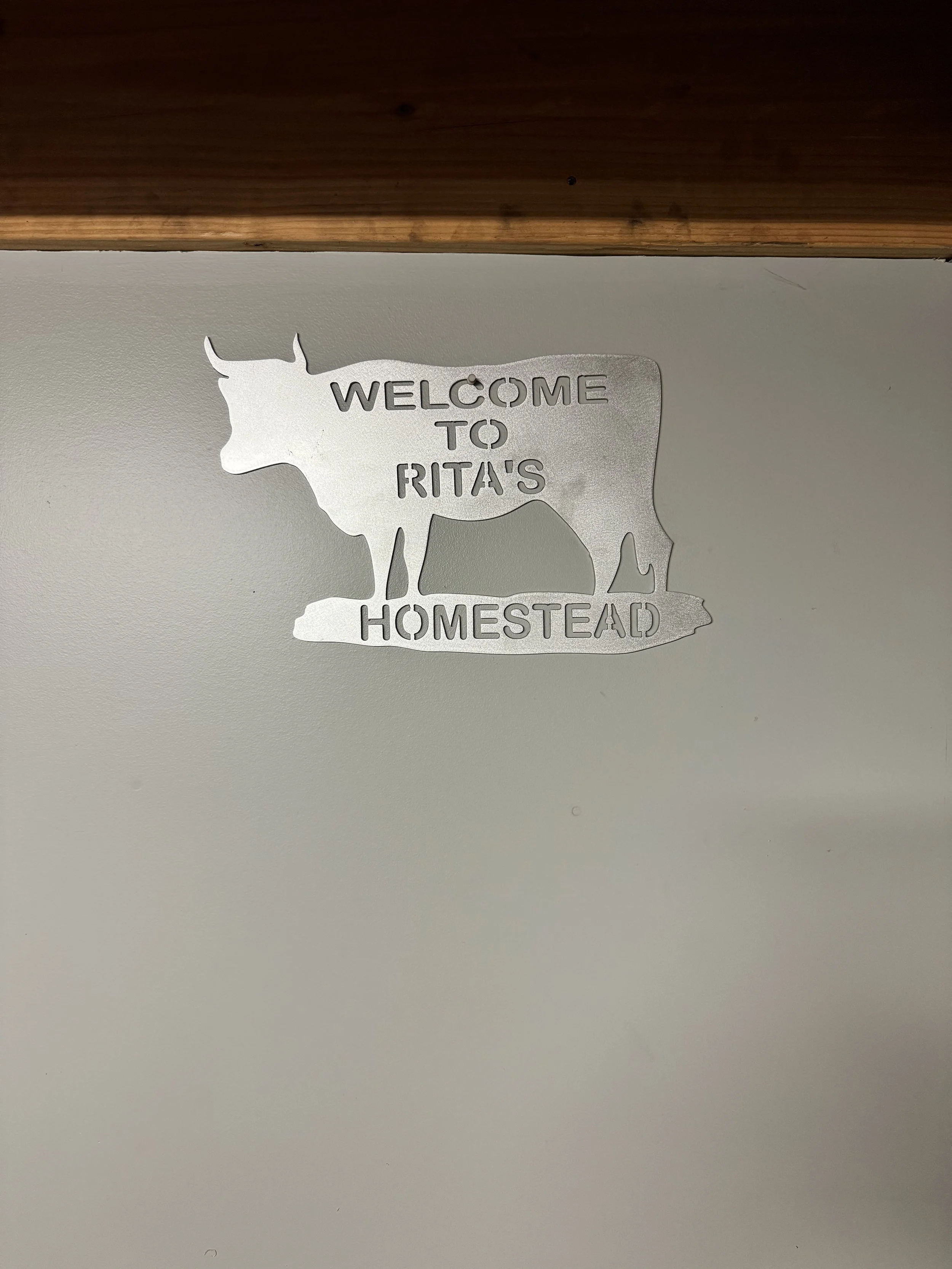 Custom welcome sign that you can add your name to