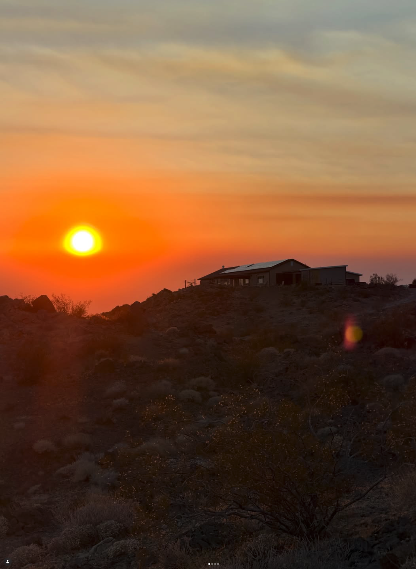 Sunset over the ranch