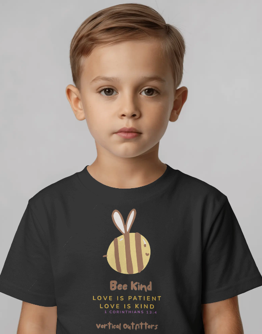 Vertical Kids Collection Bee Kind 100% Cotton T-Shirt