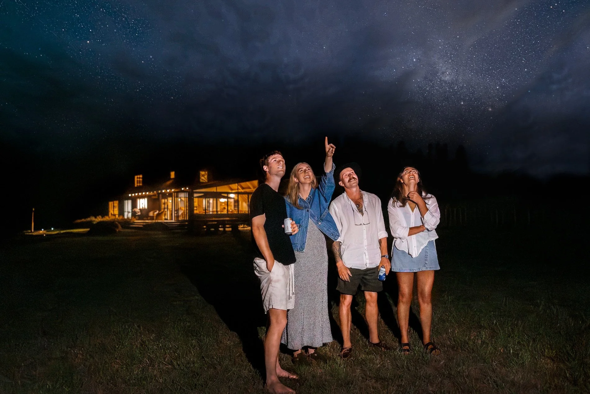 Stargazing experience at night in Rathmoy Estate at the Riverside Lodge.