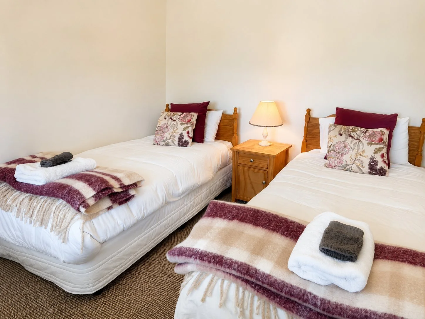 One of four cosy farmstay bedrooms at Rathmoy Farmhouse in Rangitikei near Manawatu.