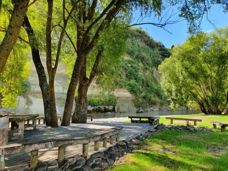 Rathmoy Estate - Riverside deck under the willows