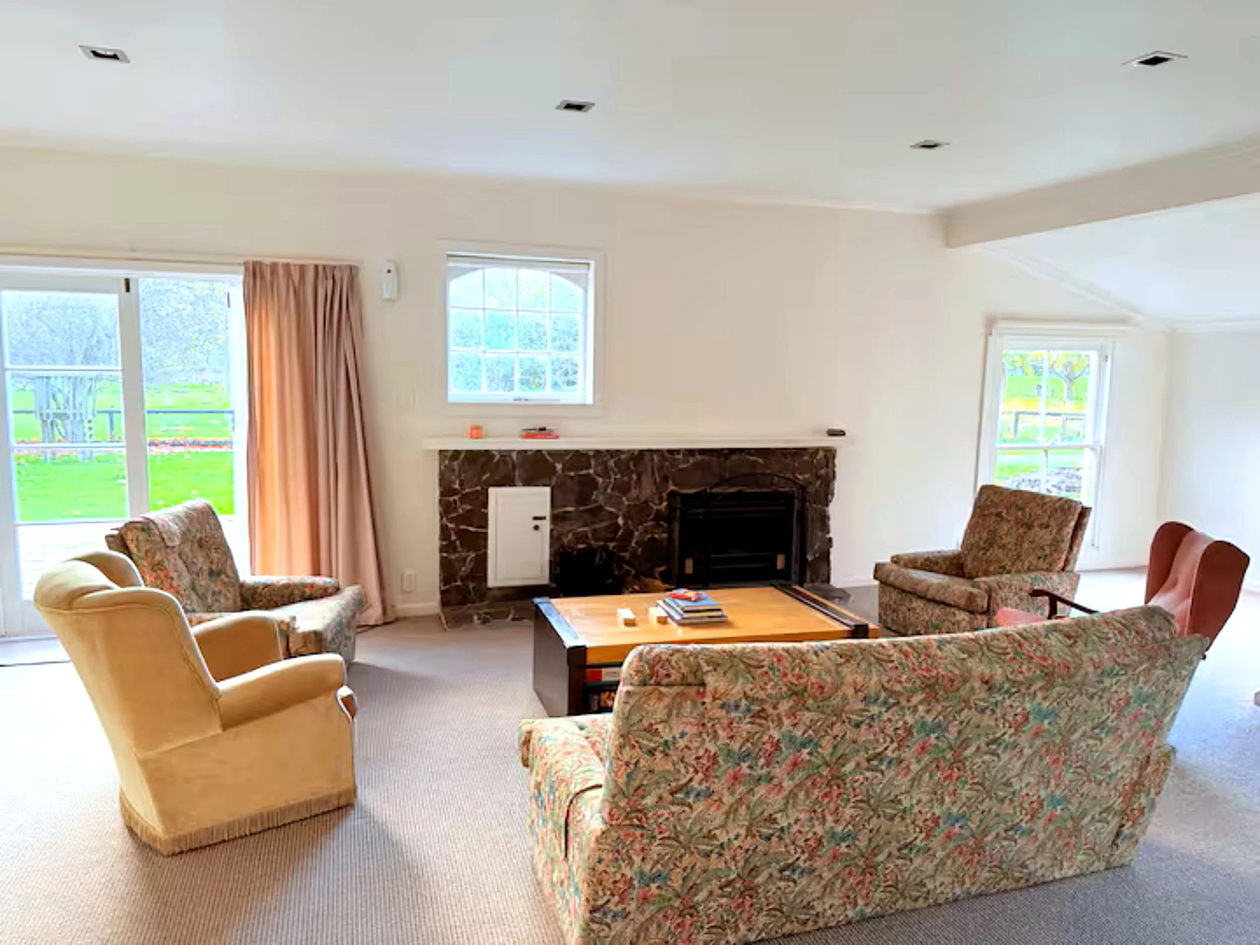 One of the two farmstead living areas at Rathmoy Farmhouse in Rangitikei near Manawatu.