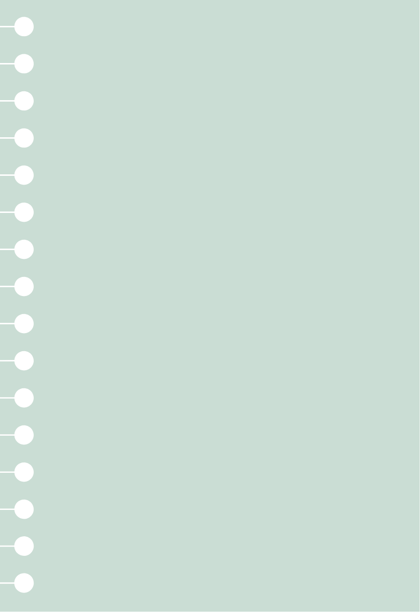 A blank sheet of light green lined notebook paper with a spiral binding on the left side.