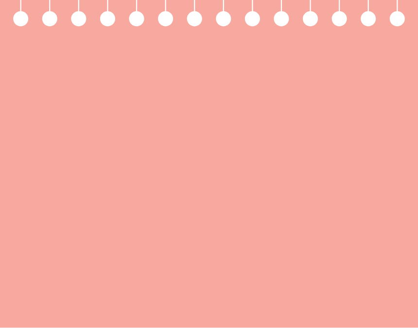 A pink spiral notebook with black ring binding at the top.