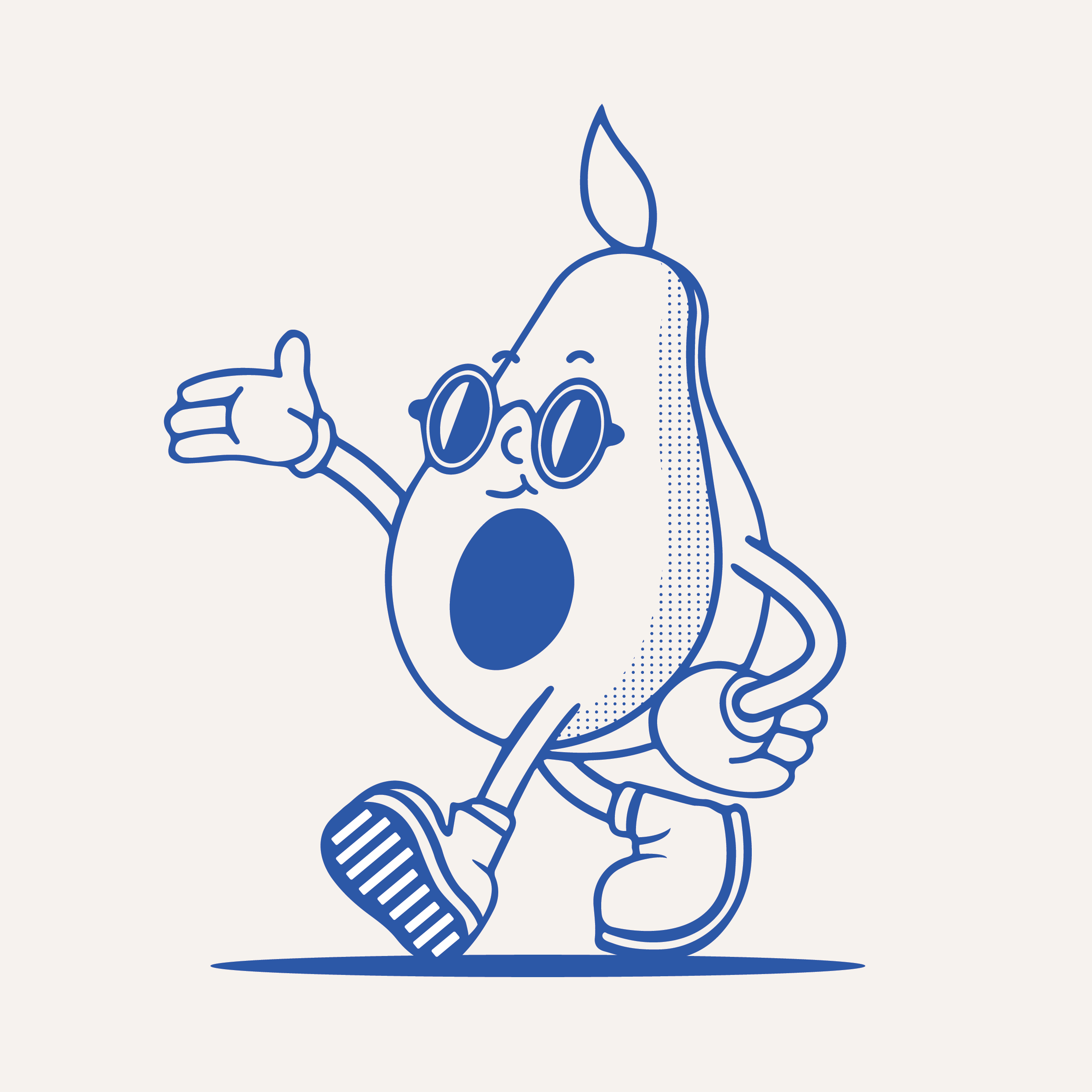 Custom mascot illustration system for Hap Cafe, featuring original character design for café branding, merchandise and visual identity.