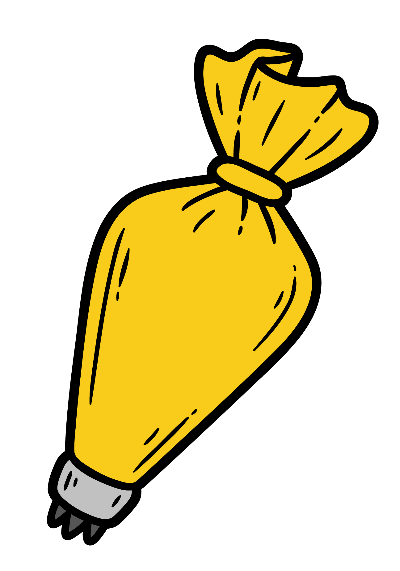 A cartoon illustration of icing bag