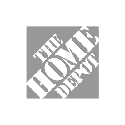 Home Depot logo in black and white