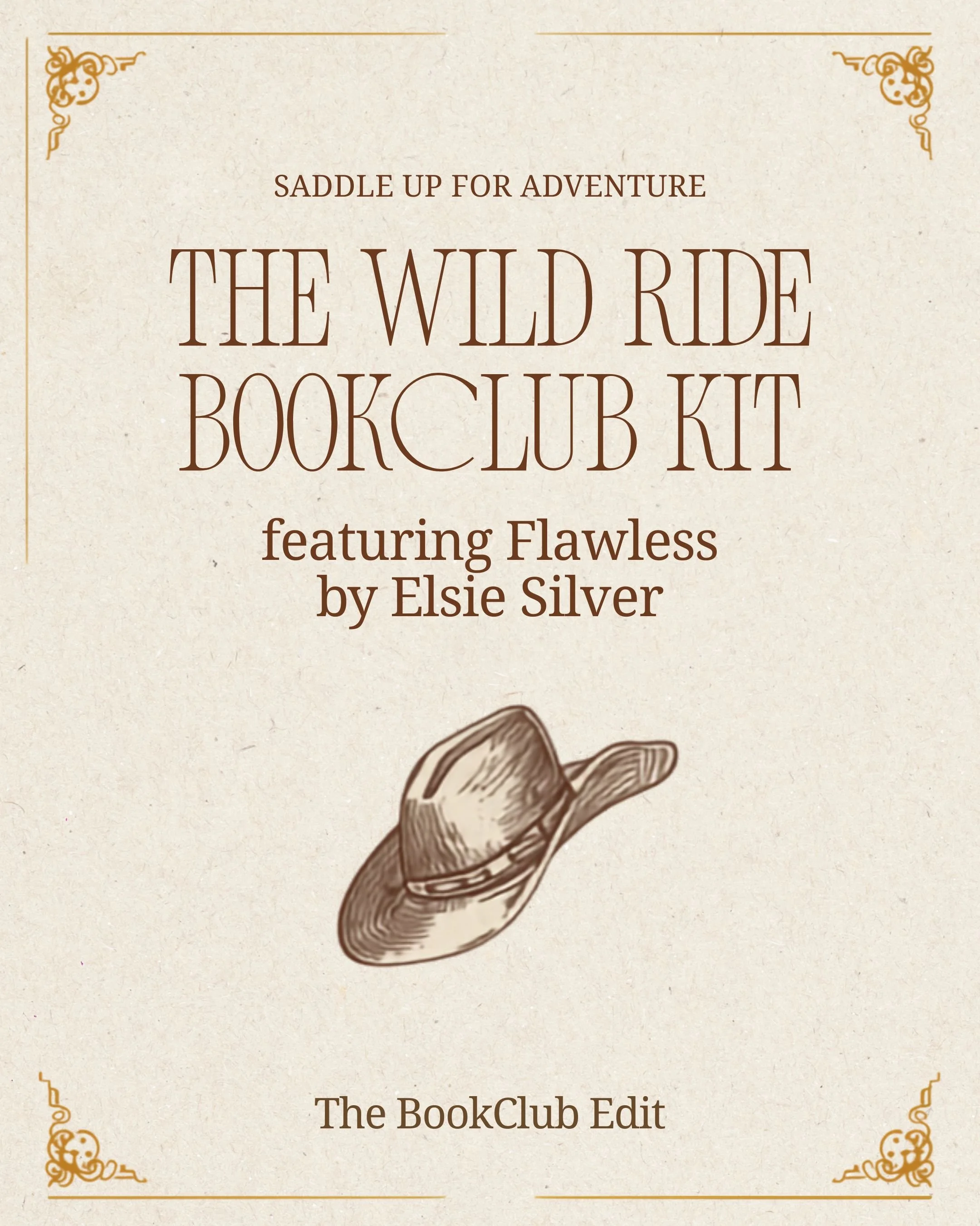 Warm leather, dusty rose, and golden hour on the ranch. Equal parts swoony and laugh-out-loud funny — this kit brings Western romance energy to your table with the Eaton Mule cocktail and a menu that feels like a backyard cookout done right.