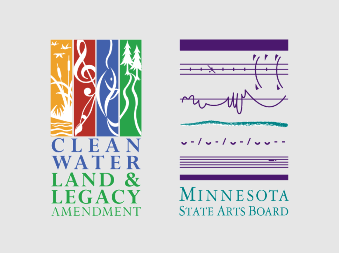 Logo for the Minnesota Clean Water, Land & Legacy Amendment with the Minnesota State Arts Board emblem.