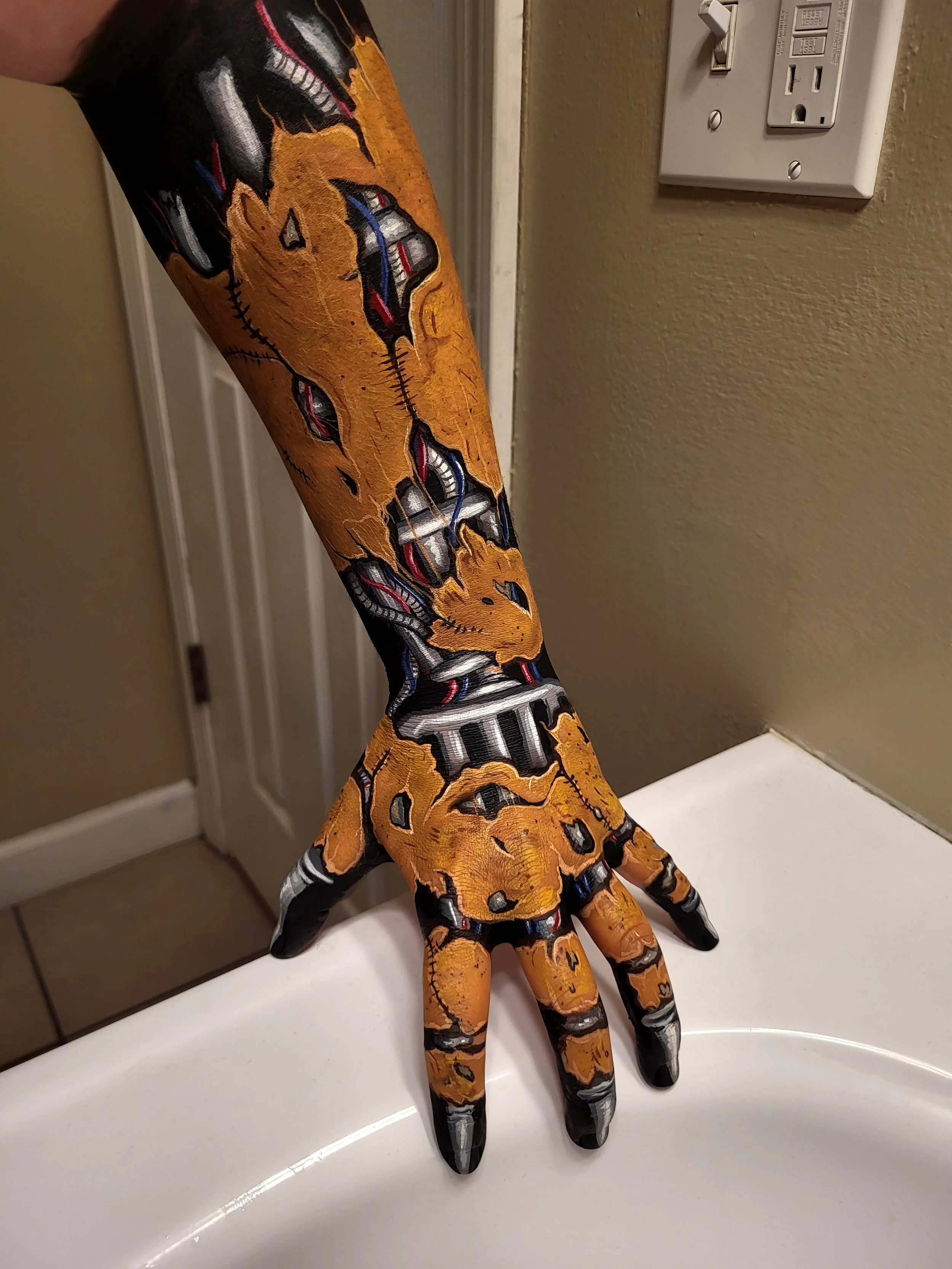 robot animatronic fnaf makeup art witte artistry witty kitty face painting
