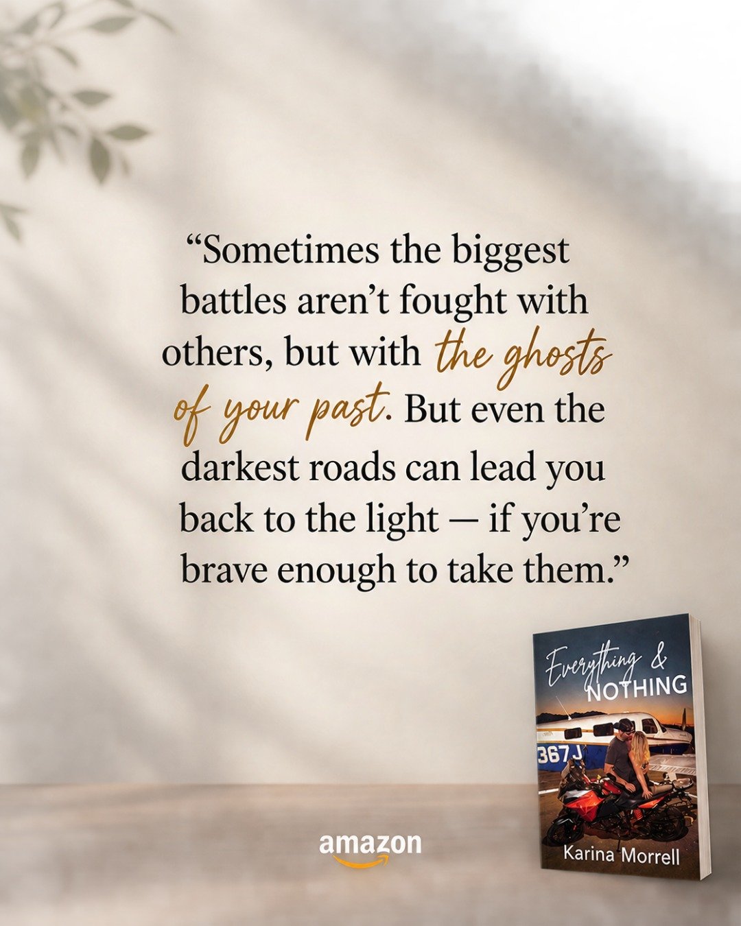 ✨ Our past may shape us, but it doesn&rsquo;t have to define our future.

In *Everything &amp; Nothing* by Karina Morrell, two wounded souls face their pasts and discover the possibility of healing, redemption, and a second chance at love. ❤️📖

Some