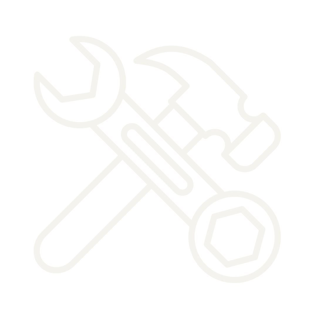 Line drawing of a wrench and hammer crossed.