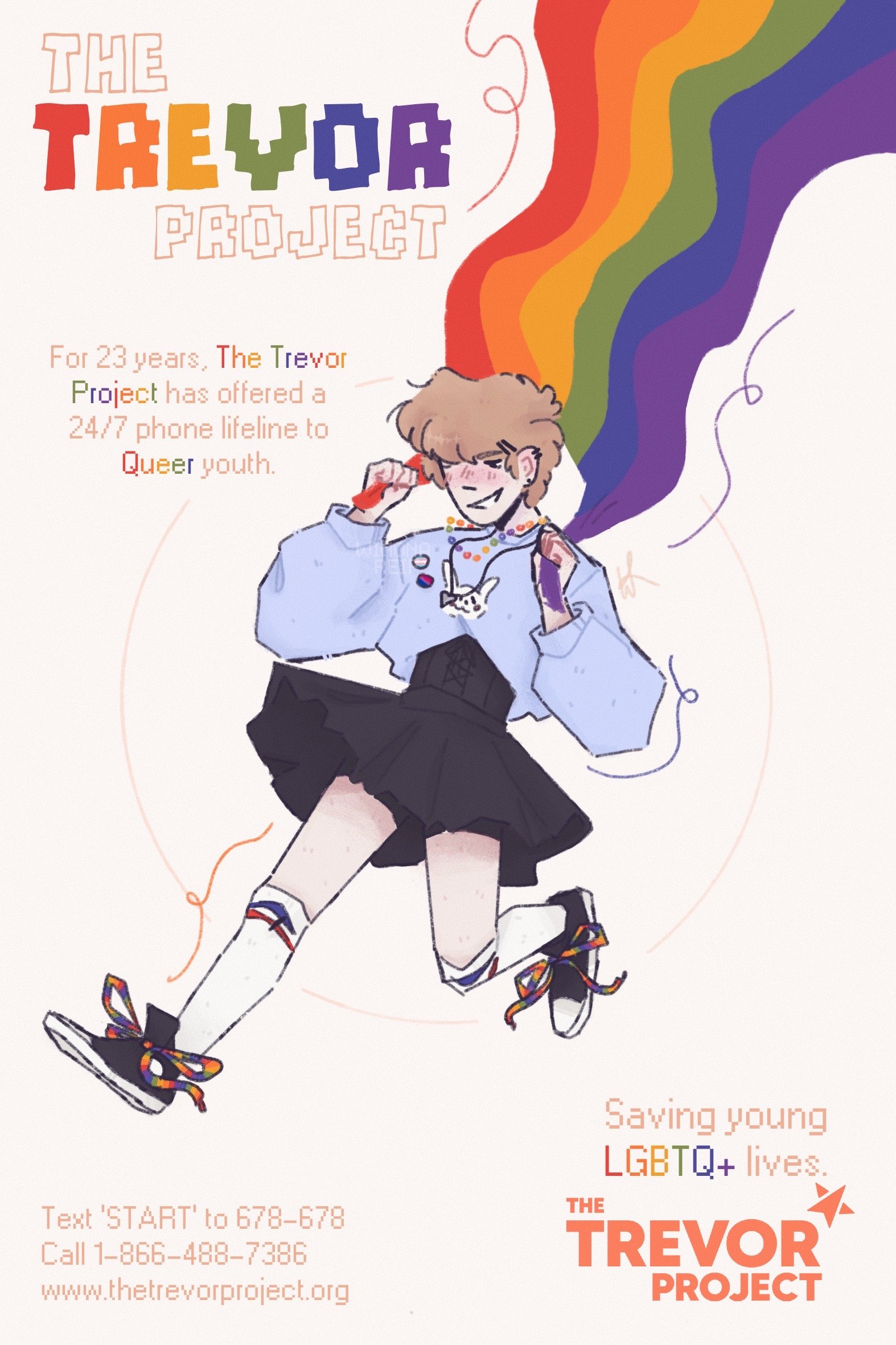 Trevor Project poster designed for a school project.