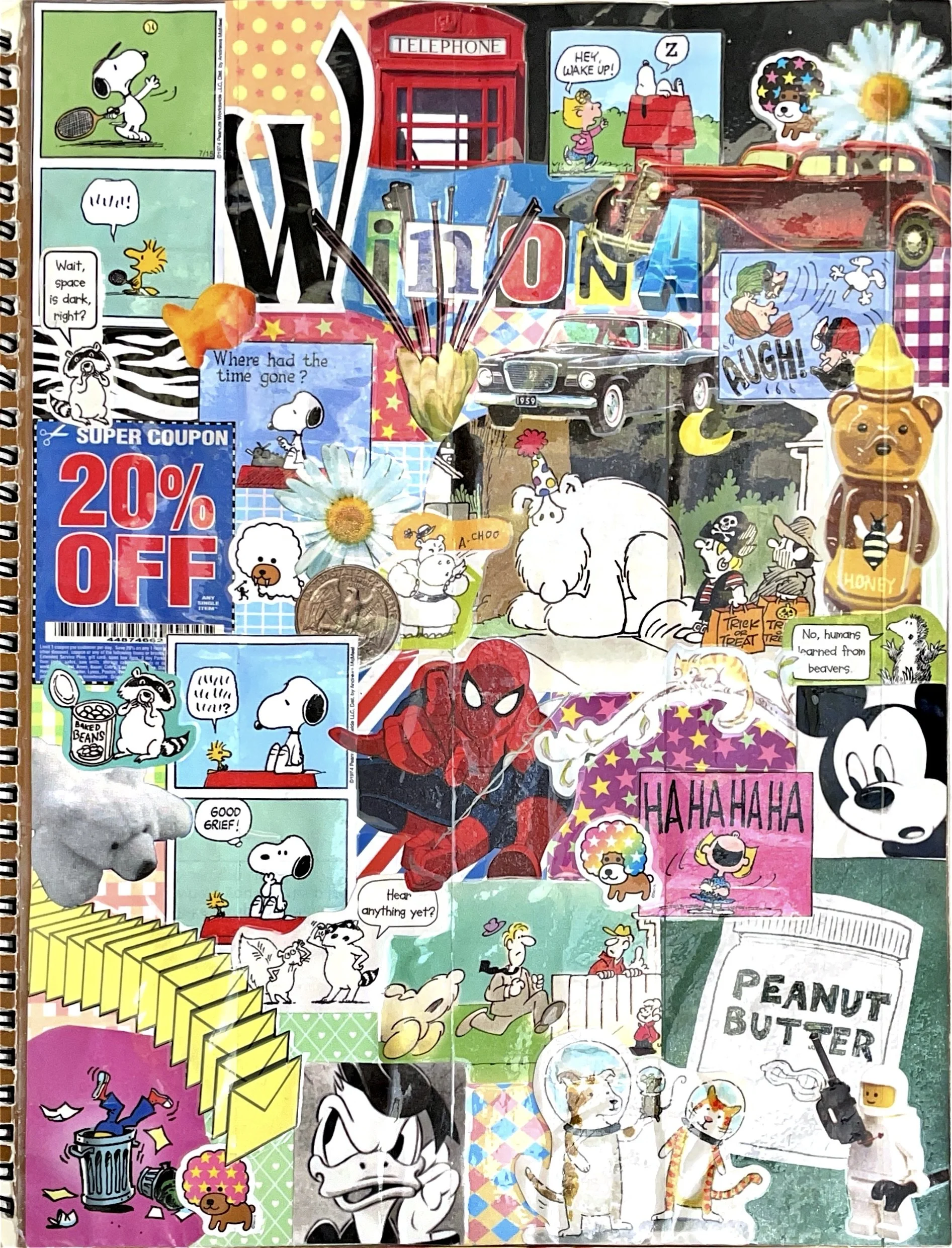 Collaged sketchbook cover. (2024)