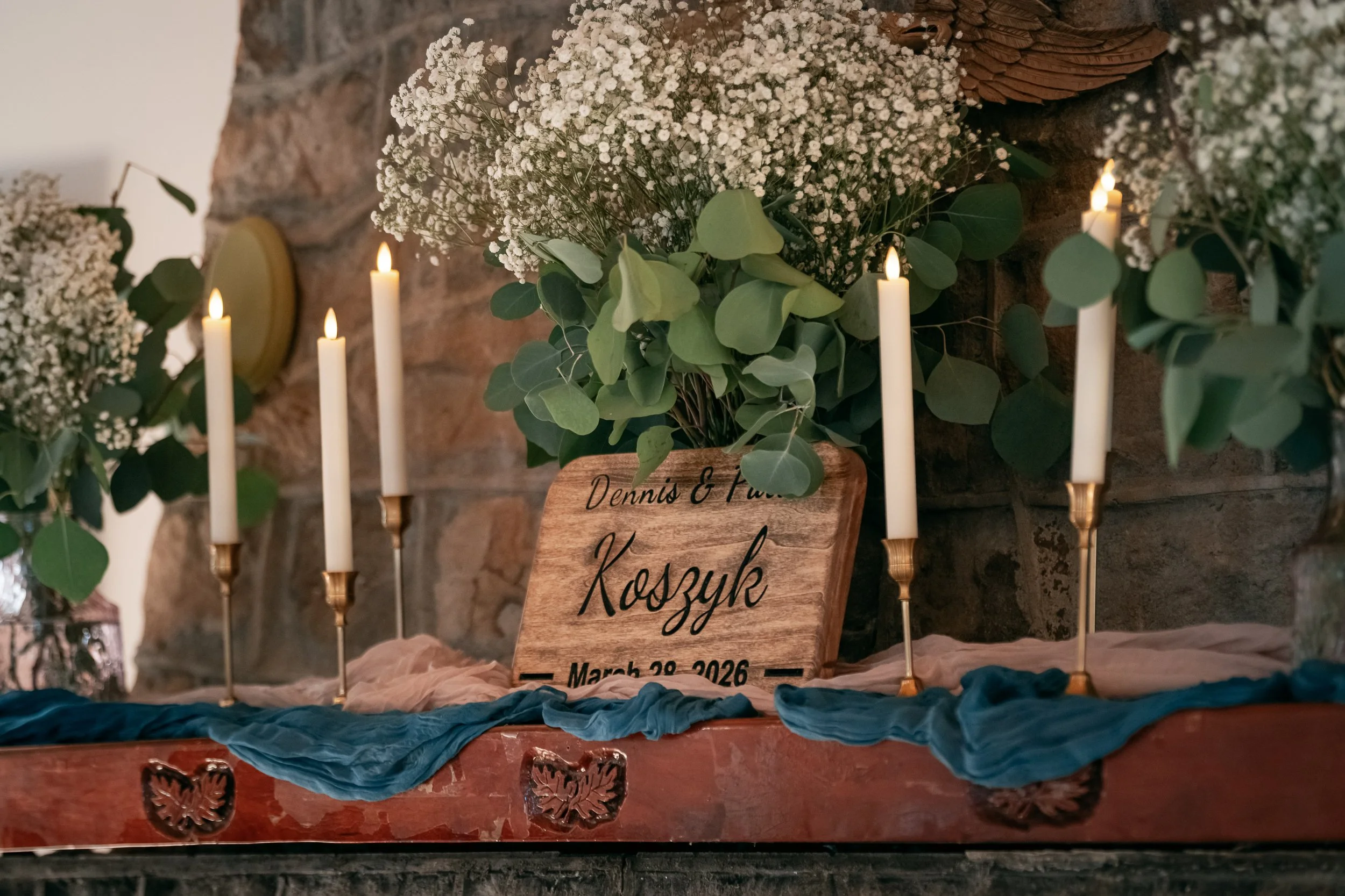 Brass Candle Sticks with Battery Operated Candles