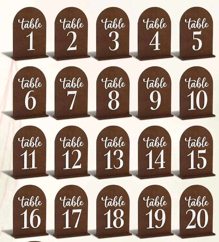 Wooden Table Numbers