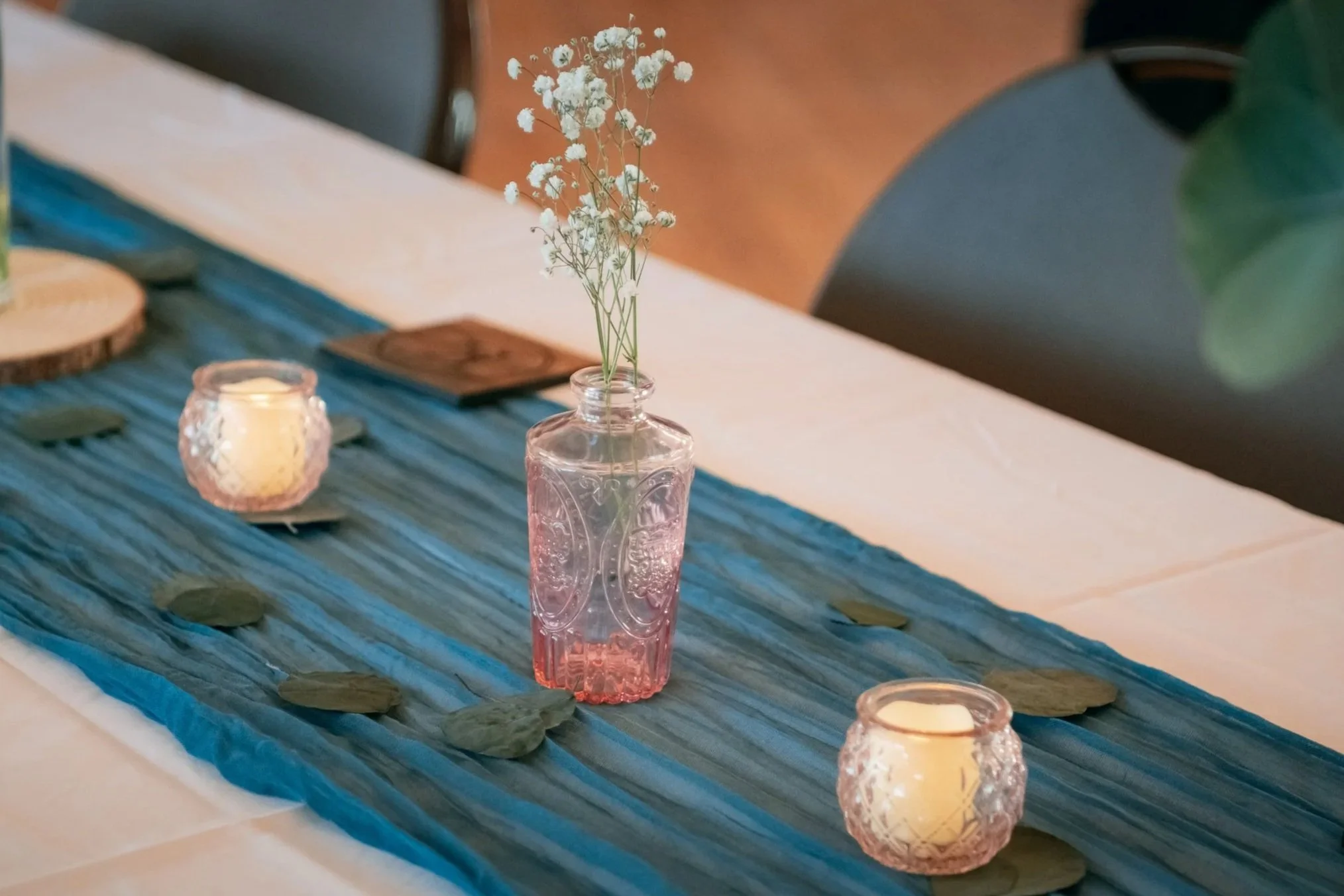 Pink Glass Bud Vases