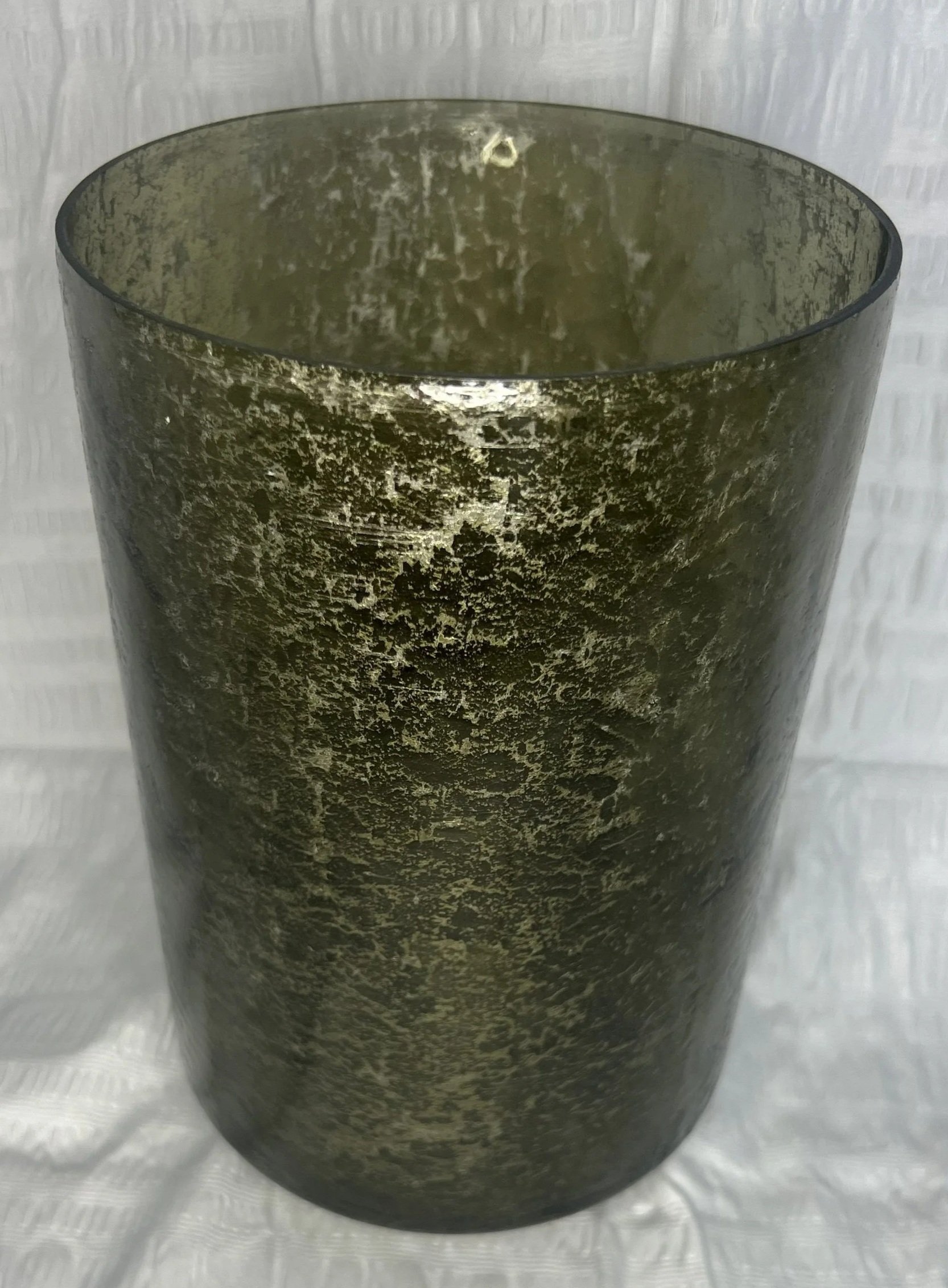 Green/Gold Glass Candle Holder