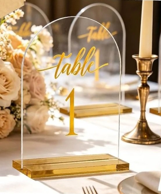Clear Acrylic Table Numbers