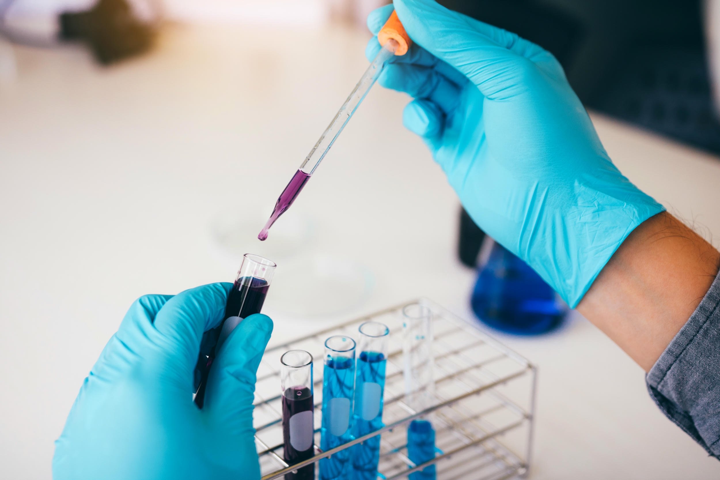 Scientist performing some functional testing in laboratory