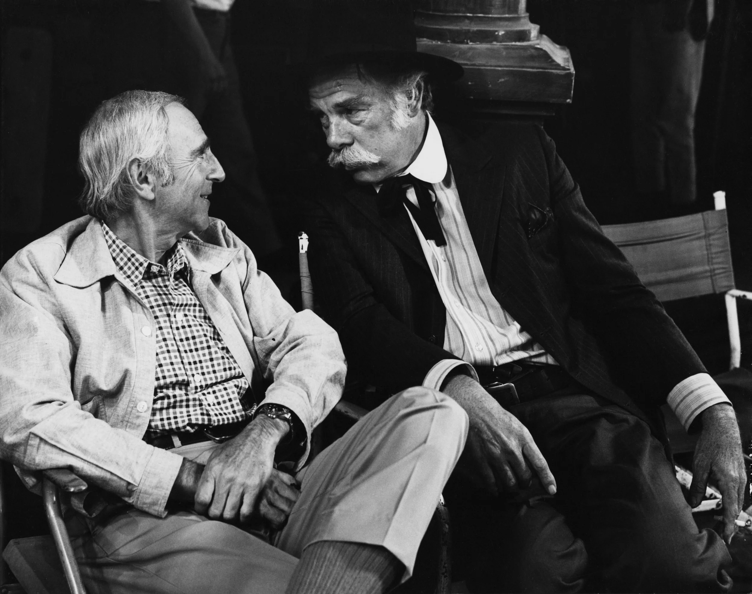 With Lee Marvin on the set of The Spikes Gang
