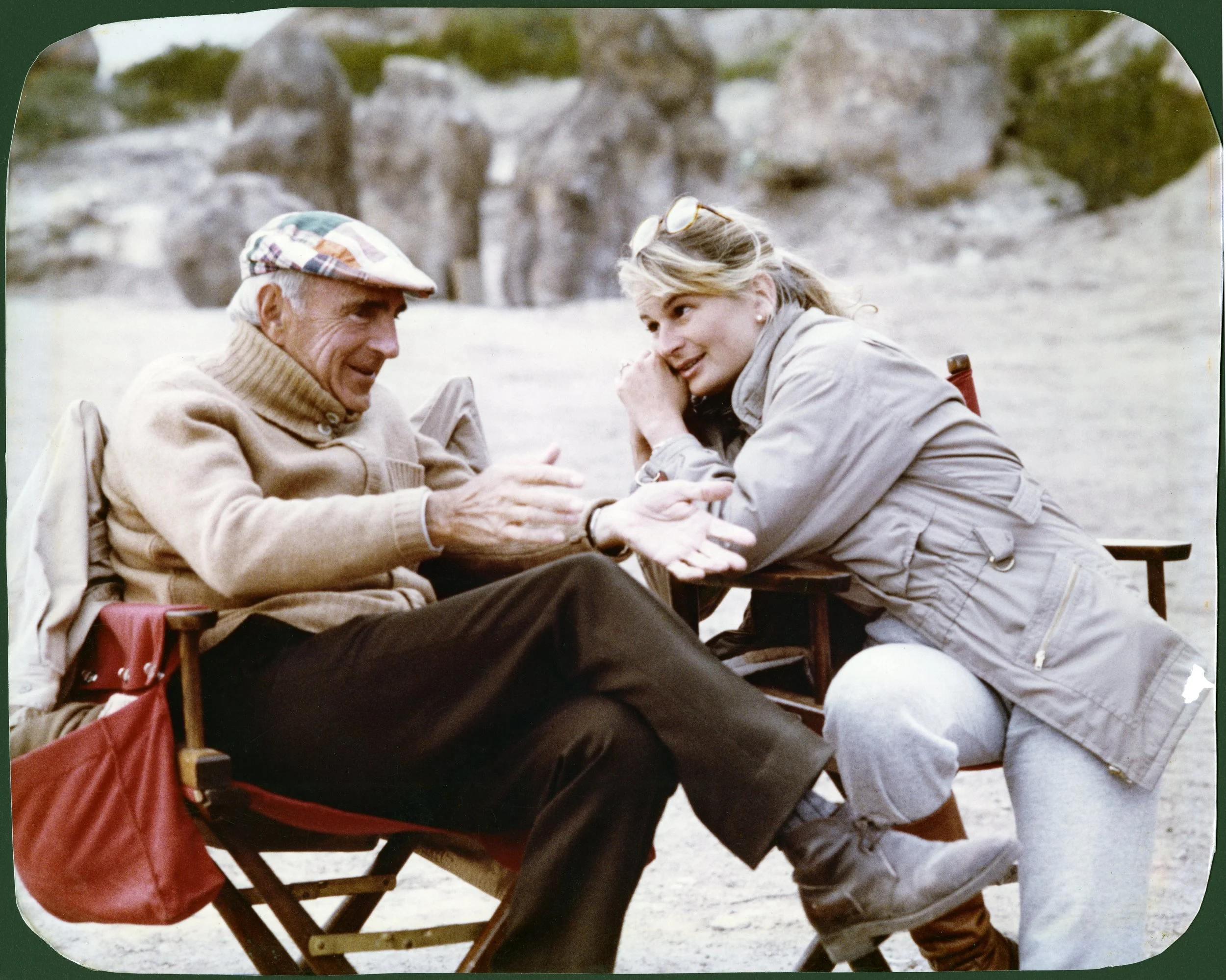 With Rafaella De Laurentis on location for Conan the Destroyer